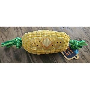 Bark Box Dog Toy Corn Tug Thanksgiving Crinkle Medium Large 20 Pounds +